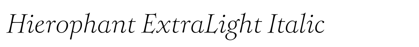 Hierophant ExtraLight Italic